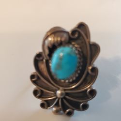 Sterling Silver Turquoise Vintage Ring