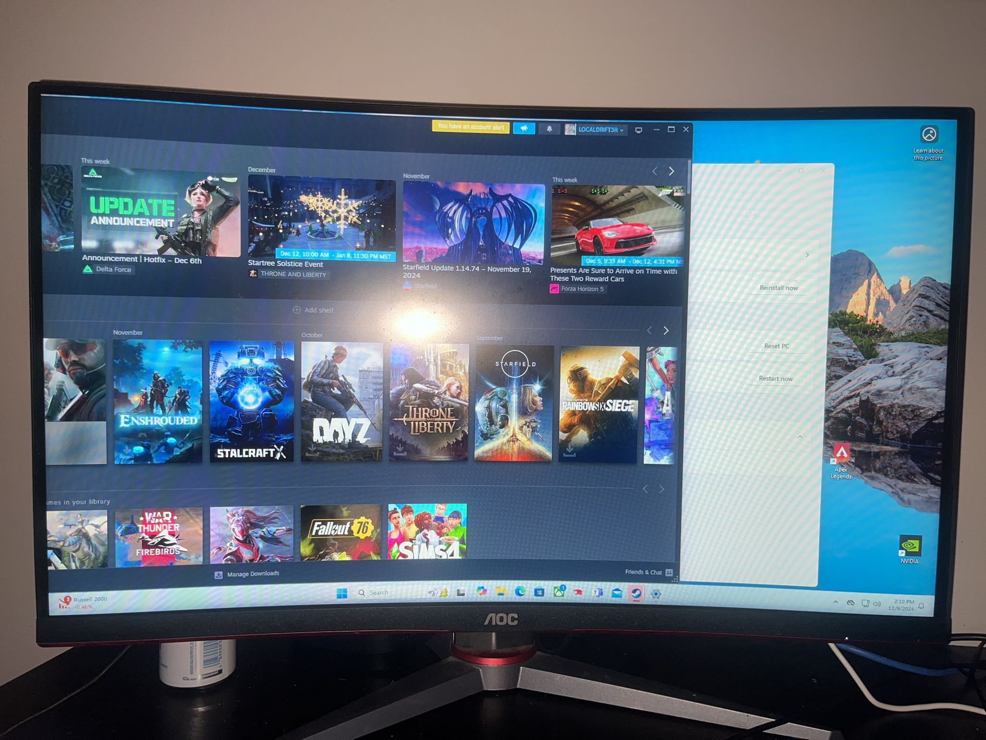 Aoc 27 Gaming Monitor And Samsung Monitor