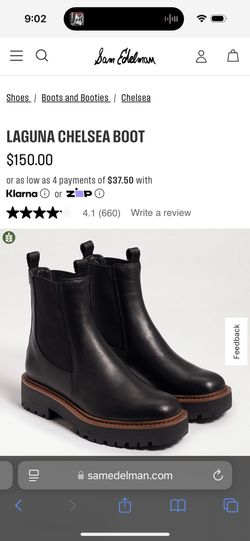 Sam Edelman Chelsea Boots Size 9