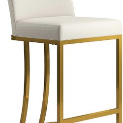 New Counter Height Bar Stools Leather (Beige)