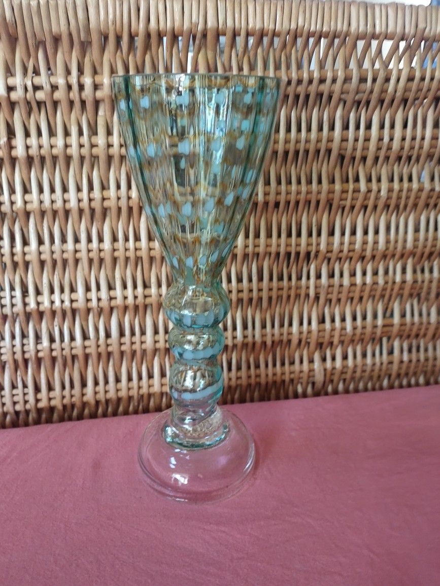 PIER 1 OF A KIND ORIG. ART GLASS COLLECTION VERRE ARTISANAL VASE CANDLE