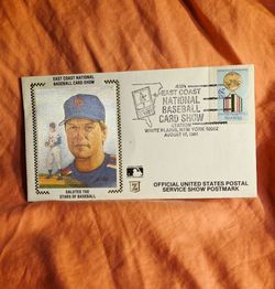 TOM SEAVER  1991 BECKETT CERTIFIED SIGNED FIRST DAY CACHET COVER (ERROR STAMP)
