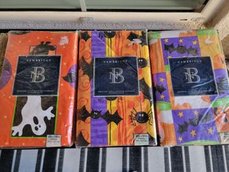Set of Halloween Vinyl Tablecloths