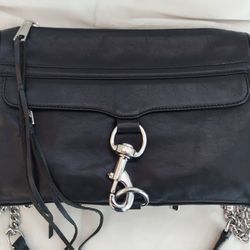 Rebecca Minkoff Black Leather Crossbody Purse 