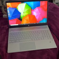 HP silver touch screen laptop 