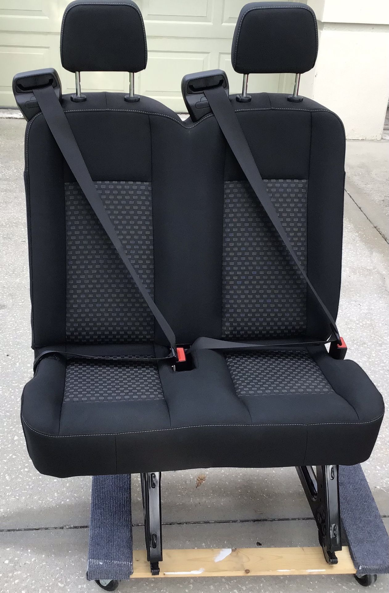 Ford Transit 2015-2024 OEM Ebony BLK Cloth 31" Double Seat Passenger Side