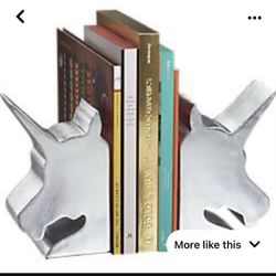 Cb2 Unicorn Bookends Books Shelves Books Support Book Ends For Shelves For Office Cabinets Decorative  Book Stopper Books Holder 
