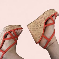 H&M Orange wedge sandal