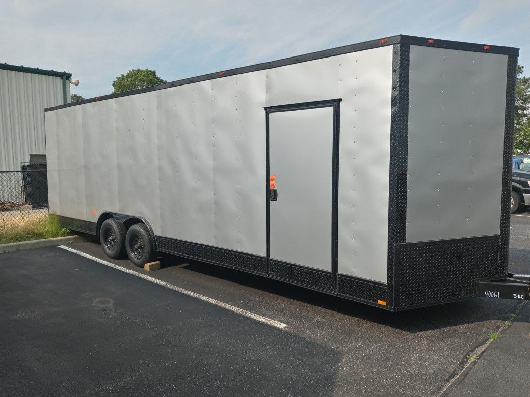 8.5x26ft Enclosed Vnose Trailer Brand New Moving Storage Cargo Traveling Motorcycle Car Truck ATV SXS RZR UTV Hauler