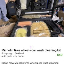 Michelin car & tire Wash Kit with Hard Case $30