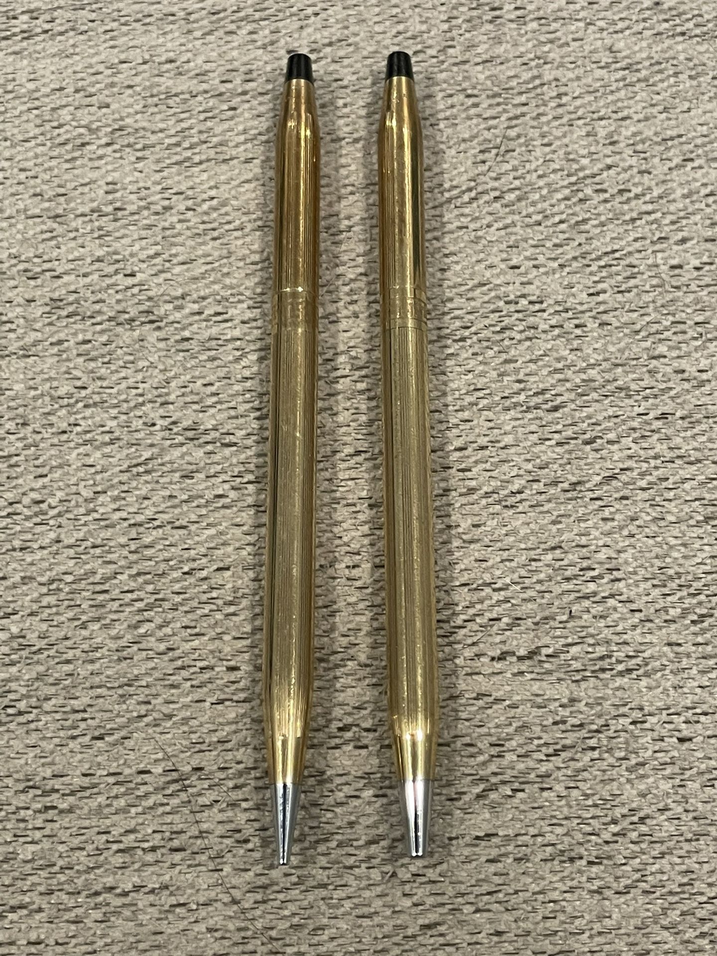 Vintage  Cross 1/20 10 Karat Gold Filled Pen & Pencil Set