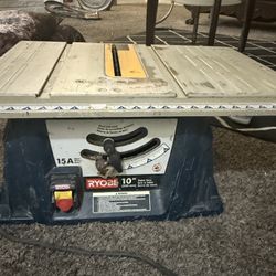 15A Ryobi table saw, 10 inch blade.