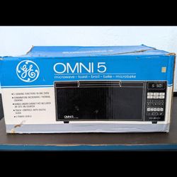 GE Microwave Omni 5 Vintage 1985 Micro-bake Oven Countertop Under Toast, Broil, Bake...