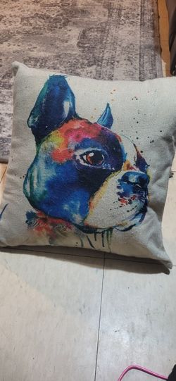 20 X 20 Couch Pillow Decorative Dog Face $20