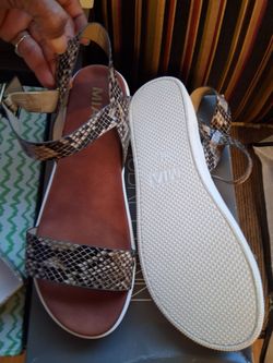 MIA Snake Print Flat Sandals