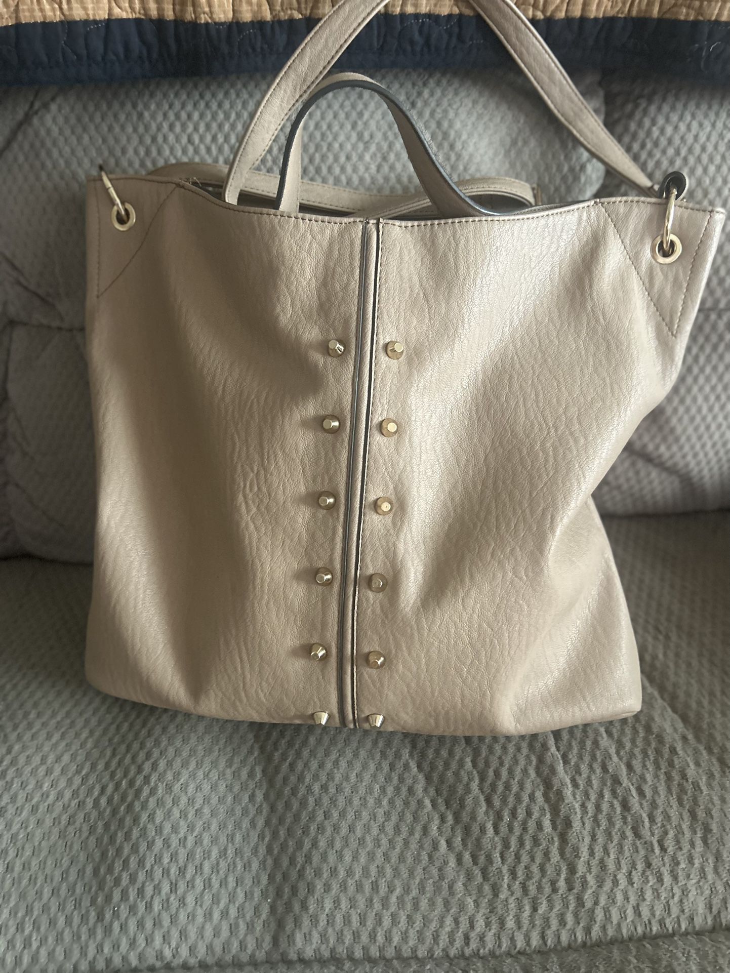Beige Jessica Simpson  Saddle Bag. 2 Carry Handles Carried 1 Time 