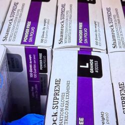 15 Boxes For Special Price Nitrile Gloves Size Large Shamrock Supreme 30353