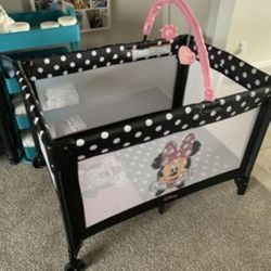 Minnie Mouse Play Pen / Crib ( Like Chicco / Carters )