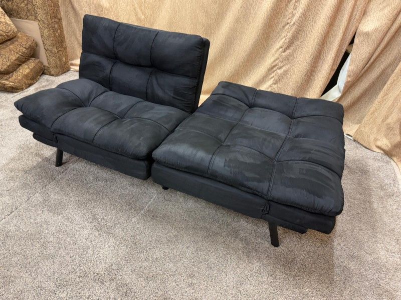 Delivery available 72" black futon loveseat couch sofa p