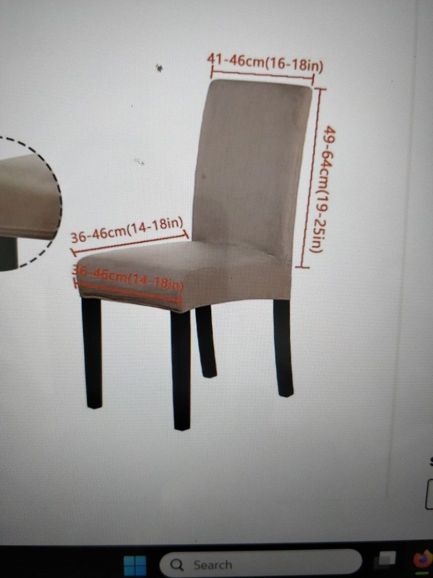 Microsuede Fabric Dining Chair Covers