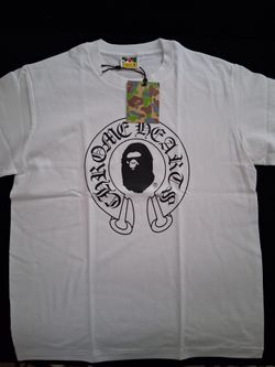 BAPE x Chrome Hearts Collab White T-Shirt