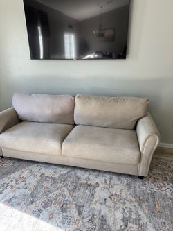 Beige couch set