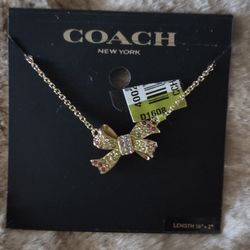 Coach Multicolor Bow Necklace 