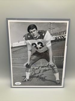  Jack Ham, Autograph 8X10"  W/ INSIGNIA & JSA COA, Vintage, 1969, Penn State