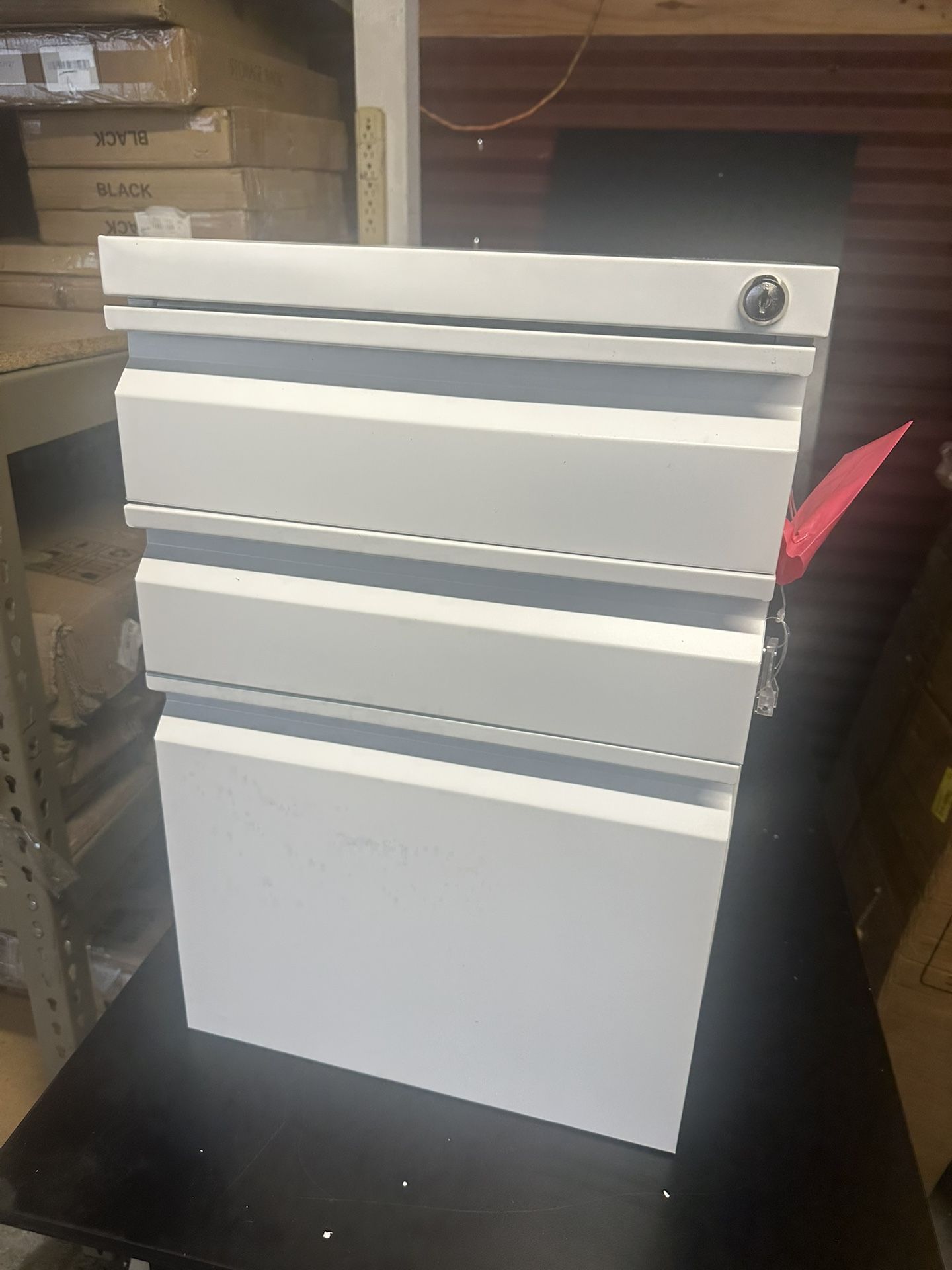 New, Mobile File Cabinet for Home Office, Lockable 3 Drawer