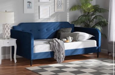 New Blue Upholstered Twin Size Daybed 