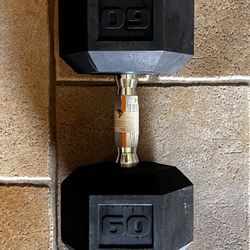 NEW 60 Lb Cap Dumbbell