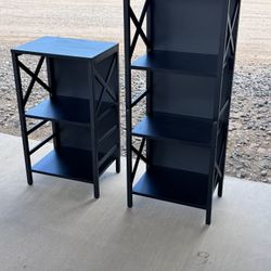 Two Piece Black Shelves