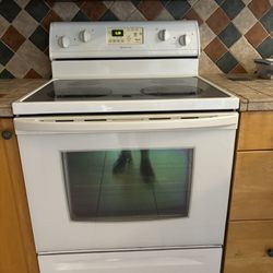 White Whirlpool stove and oven