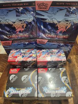 Pokemon Chaos Rising ETBs and Booster Boxes