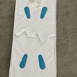 White Baby Changing Table Pad With Straps - Nice!