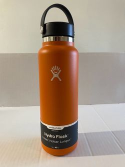 Hydro Flask Orange 40 oz Wide Mouth w/ Flex Cap NEW