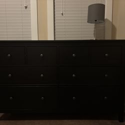 Dresser- Dark Brown Wood 8 Drawers