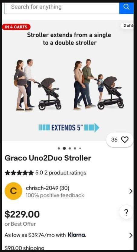 Graco Uno2Duo Stroller 8ways To Ride It. $160