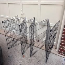 Dog pen, dog gate black metal with swing door 30 inches high