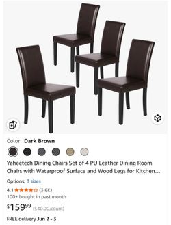 Dining chairs brown