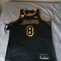 NEW! Kobe Bryant "Black Mamba" 8/24 Snakeskin Legacy Jersey w/ daughter GiGi Patch Size 52 XL
