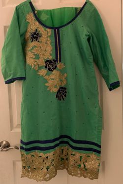 Green Embroidered Salwar Suit