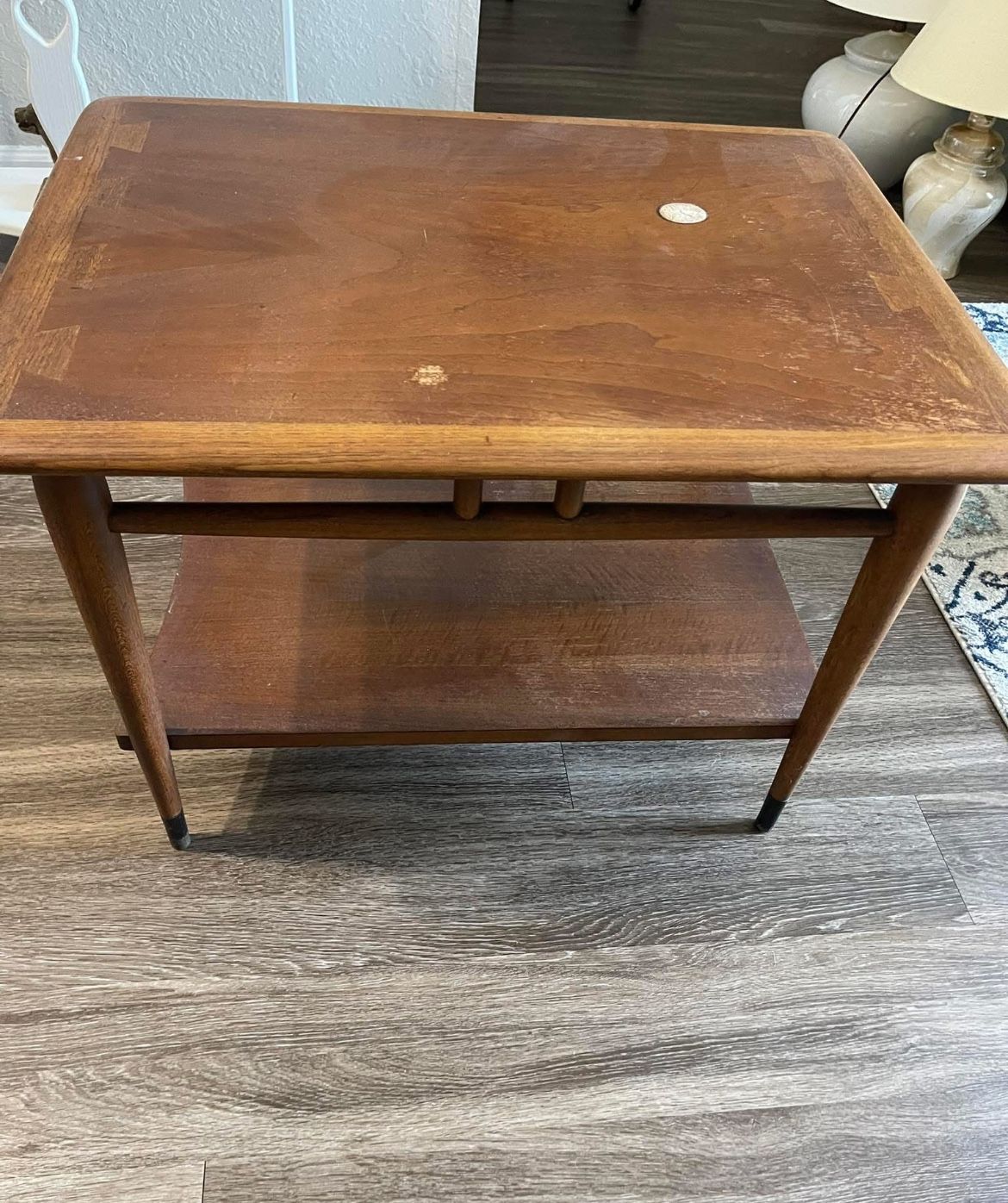 Lovely Antique walnut Side Table by LANE