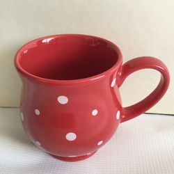 Temp-Tations Red and White Polka Dot Mug Dining Essential