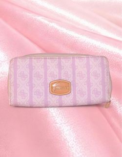 Guess Zip-Around Wallet Lavender Monogram