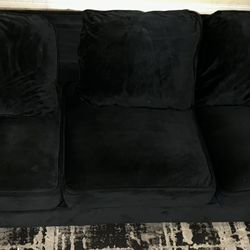 Black 3-Seater Sofa Couch – Clean, Comfortable