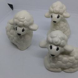 SET OF 3 VINTAGE 1980S LAMBS