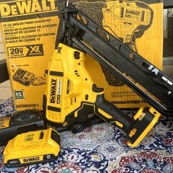 DeWalt 20 V MAX XR Lithium Ion Cordless 2-1/2" 15 Ga Finish Nailer Kit With 2.0 Ah Battery & Charger 