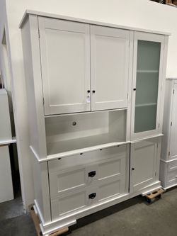 Minor Discrepancies New Assembled Large Kitchen Pantry Storage Cabinet Buffet Cabinet