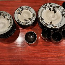Set Of Stoneware Dinnerware From Paltzgraft